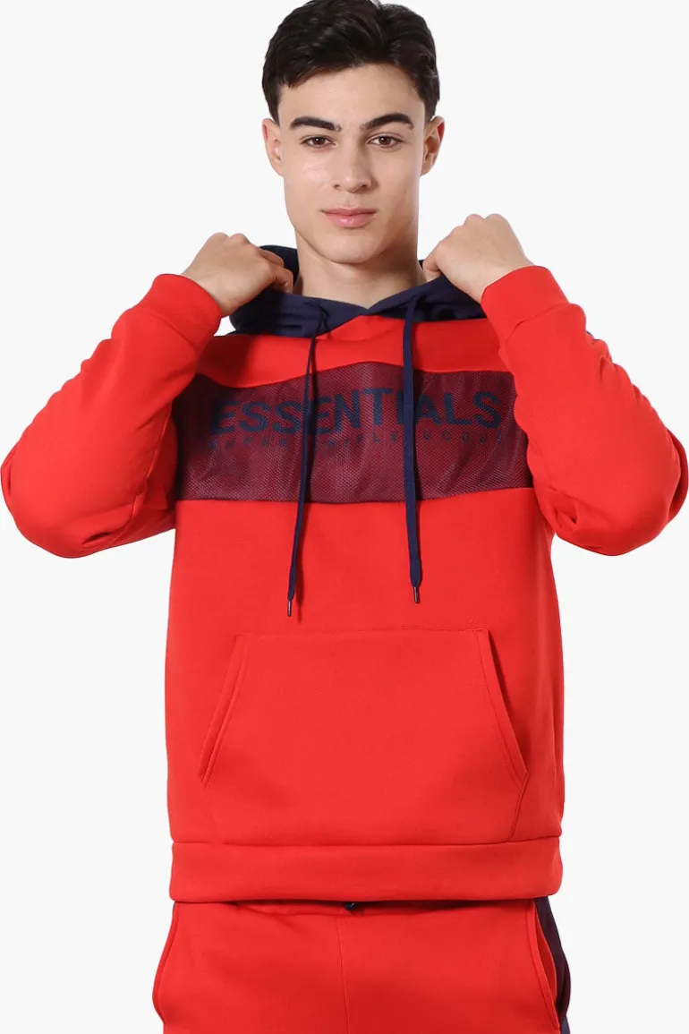 Essentials Super Triple Goose Mesh Insert Hoodie - Red
