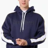 Essentials Super Triple Goose Chest Logo Hoodie - Navy