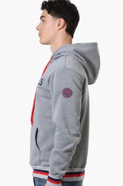 Essentials Super Triple Goose Striped Cuff Detail Hoodie - Grey