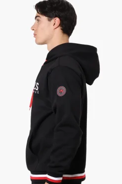Essentials Super Triple Goose Striped Cuff Detail Hoodie - Black