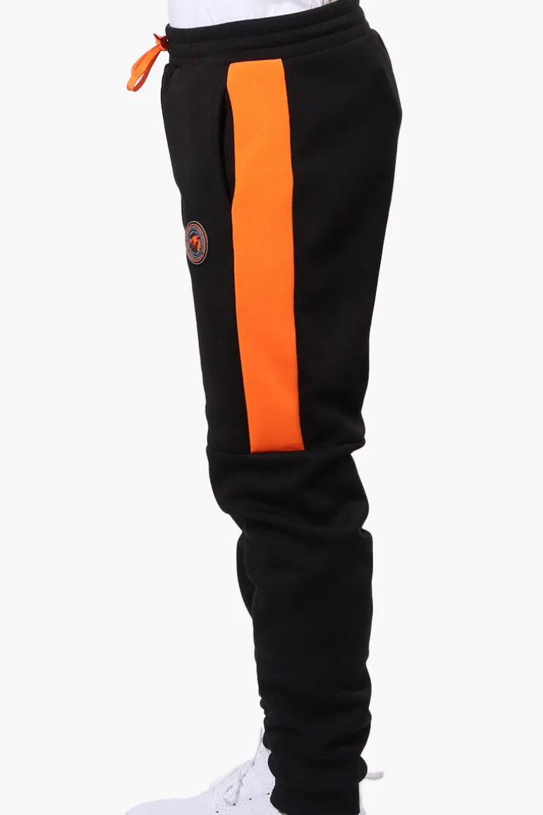 Essentials Super Triple Goose Side Stripe Tie Waist Joggers - Black