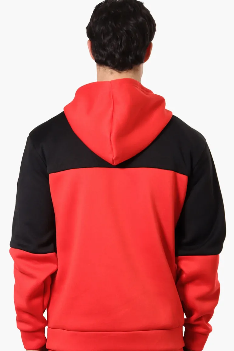 Essentials Super Triple Goose Colour Block Hoodie - Red