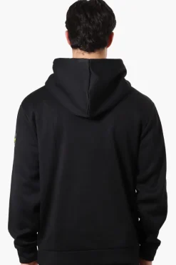 Essentials Super Triple Goose Striped Logo Hoodie - Black