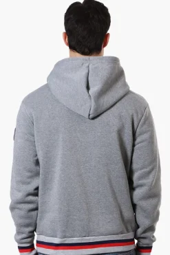 Essentials Super Triple Goose Striped Cuff Detail Hoodie - Grey