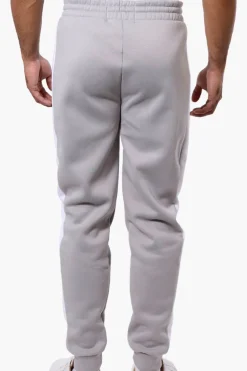 Essentials Super Triple Goose Side Stripe Tie Waist Joggers - Grey