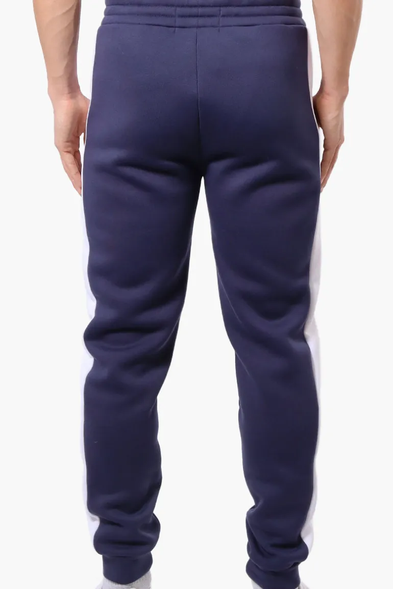 Essentials Super Triple Goose Side Stripe Tie Waist Joggers - Navy