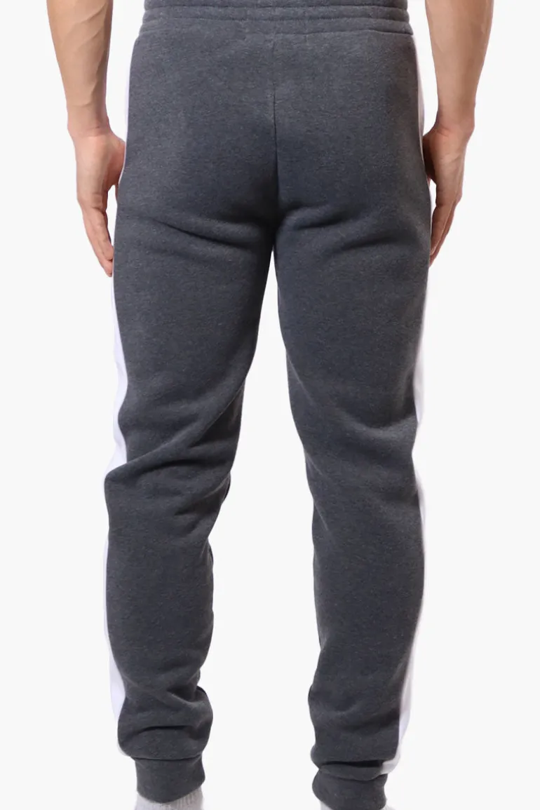 Essentials Super Triple Goose Side Stripe Tie Waist Joggers - Grey