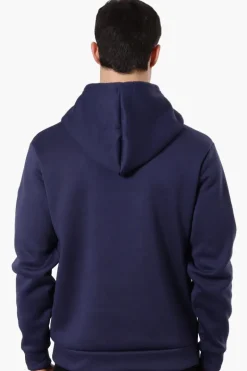 Essentials Super Triple Goose Striped Logo Hoodie - Navy