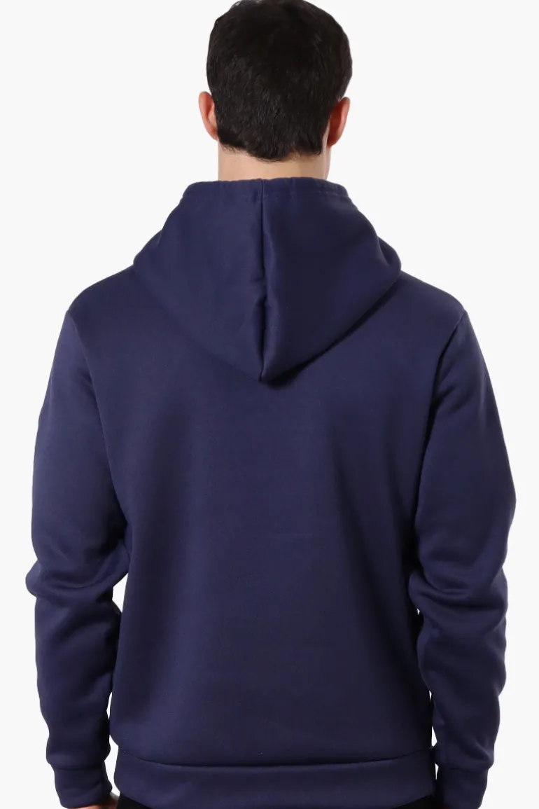 Essentials Super Triple Goose Striped Logo Hoodie - Navy