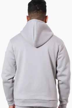 Essentials Super Triple Goose Striped Logo Hoodie - Grey