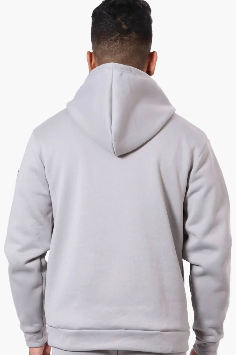 Essentials Super Triple Goose Striped Logo Hoodie - Grey