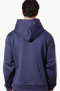 Essentials Super Triple Goose Chest Logo Hoodie - Navy