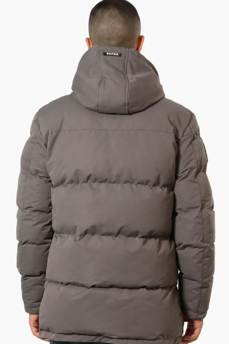Super Triple Goose 4 Pocket Sherpa Lined Parka Jacket - Grey