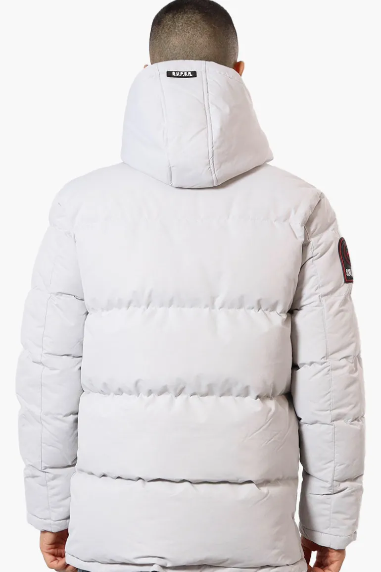 Super Triple Goose 4 Pocket Sherpa Lined Parka Jacket - Stone