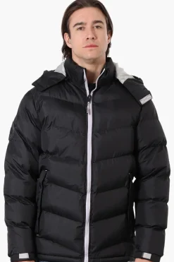Super Triple Goose Bubble Contrast Detail Bomber Jacket - Black