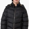 Super Triple Goose Bubble Contrast Detail Bomber Jacket - Black