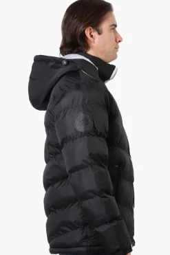 Super Triple Goose Bubble Contrast Detail Bomber Jacket - Black