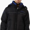 Super Triple Goose Contrast Detail Bubble Bomber Jacket - Black