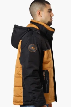 Super Triple Goose Contrast Detail Bubble Bomber Jacket - Brown