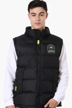 Super Triple Goose Double Pocket Bubble Vest - Black