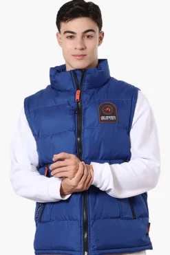 Super Triple Goose Double Pocket Bubble Vest - Blue