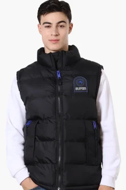 Super Triple Goose Double Pocket Bubble Vest - Black
