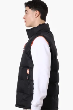 Super Triple Goose Double Pocket Bubble Vest - Black