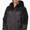 Super Triple Goose Faux Fur Lined Hood Parka Jacket - Black