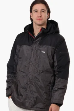 Super Triple Goose Faux Fur Lined Hood Parka Jacket - Black