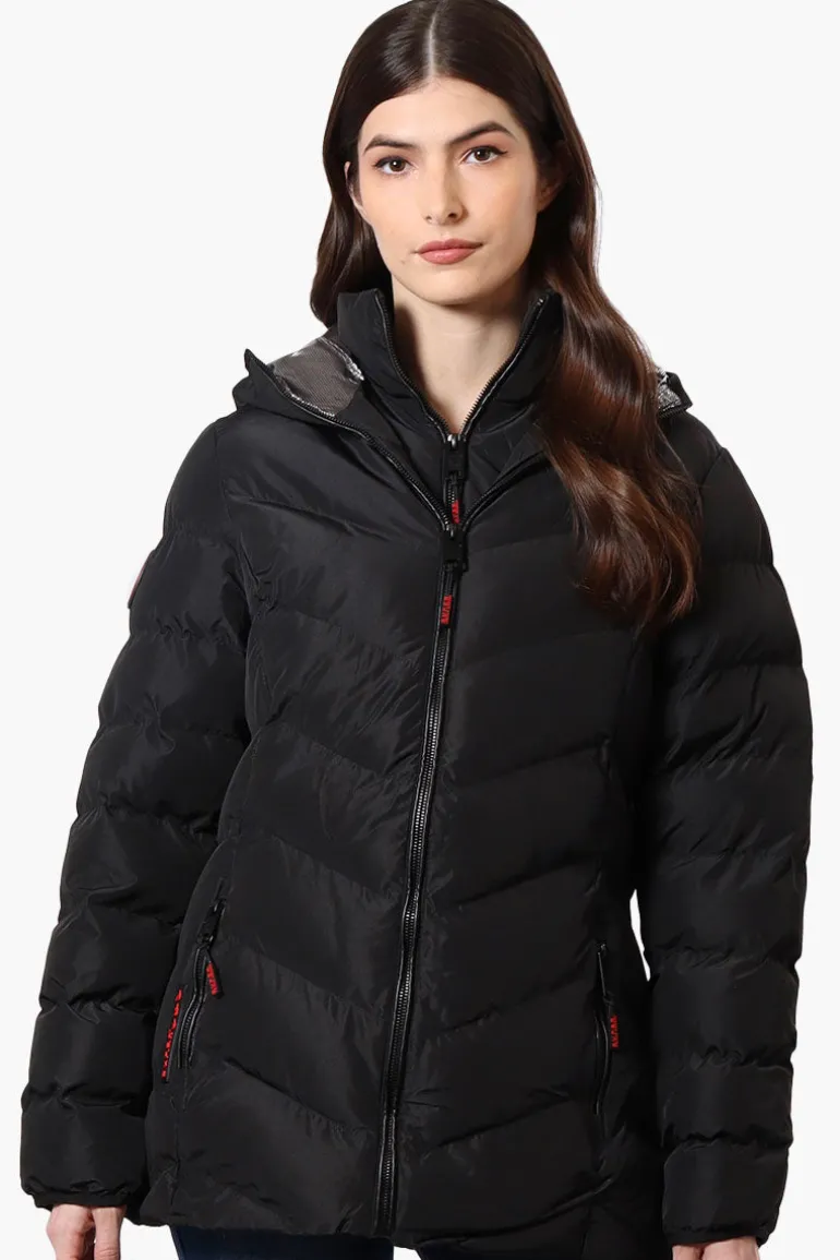 Super Triple Goose Heat Retention Lining Bomber Jacket - Black