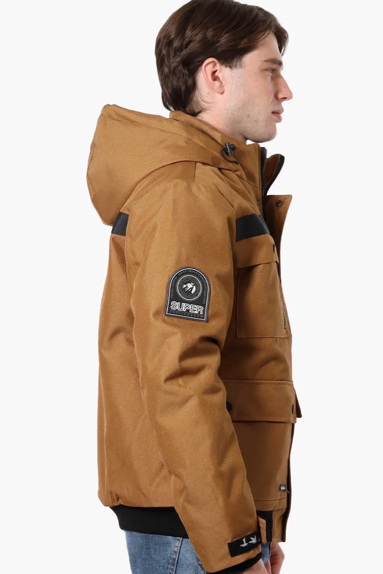 Super Triple Goose Heat Retention Lining Bomber Jacket - Camel