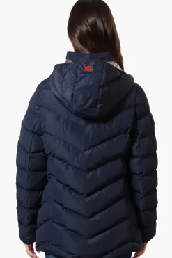 Super Triple Goose Heat Retention Lining Bomber Jacket - Navy