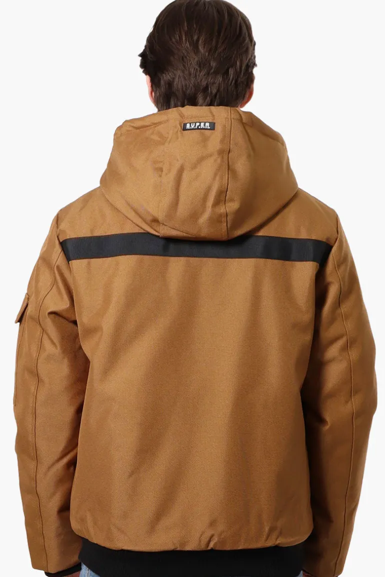 Super Triple Goose Heat Retention Lining Bomber Jacket - Camel