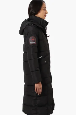 Super Triple Goose Maxi Puffer Parka Jacket - Black