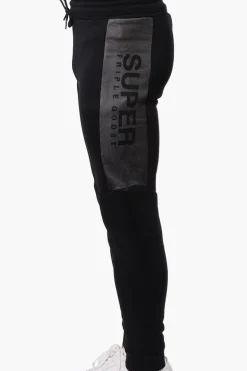 Super Triple Goose Mesh Insert Joggers - Black