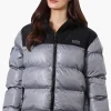 Super Triple Goose Sherpa Lined Bubble Bomber Jacket - Grey