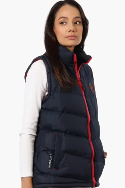 Super Triple Goose Solid Bubble Vest - Navy