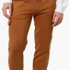 Super Triple Goose Tie Waist Cargo Joggers - Brown