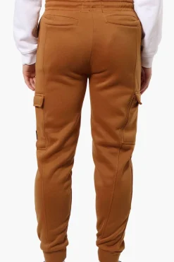 Super Triple Goose Tie Waist Cargo Joggers - Brown